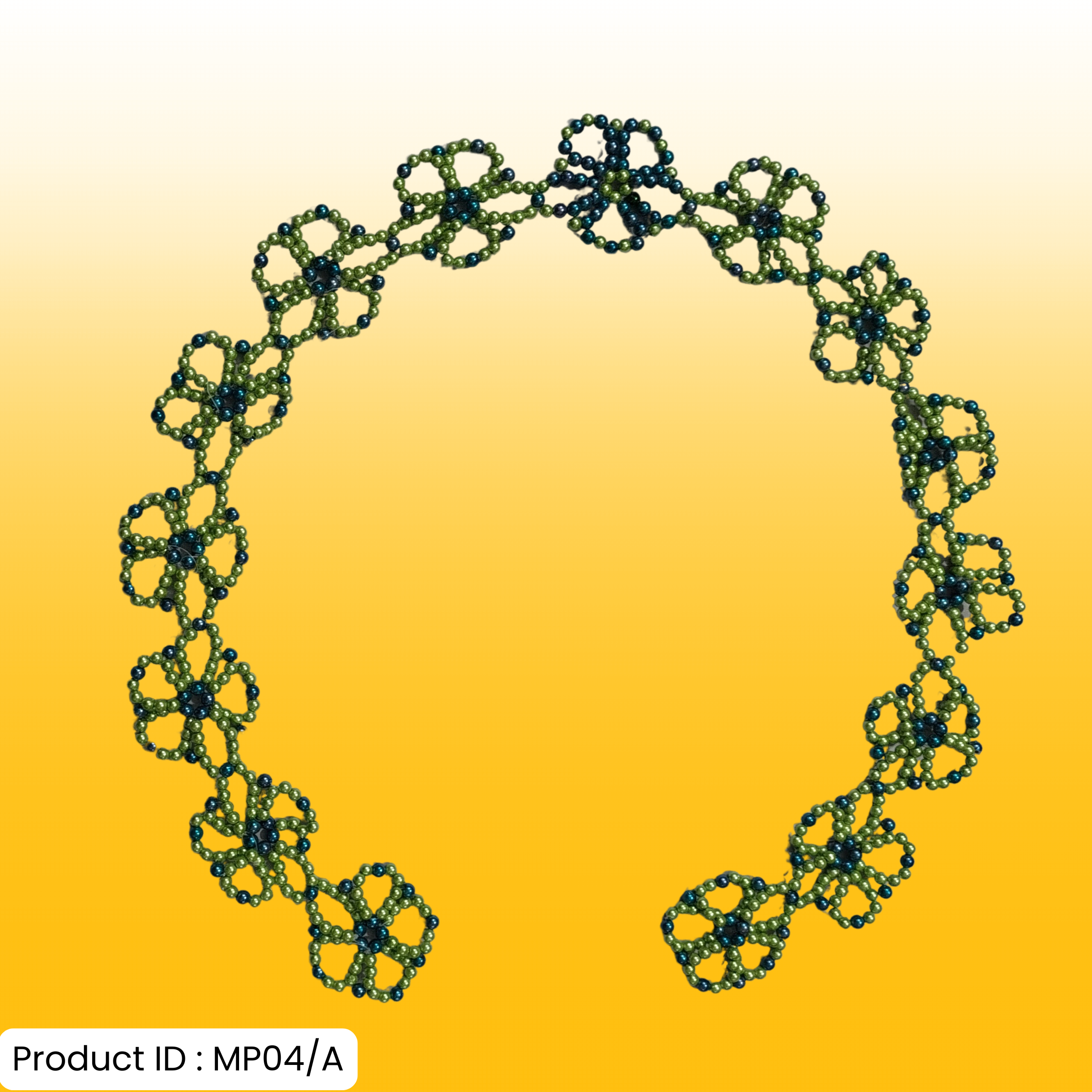 Mahirapi Round Beaded Thali Base (Loop Motif) - Image 5