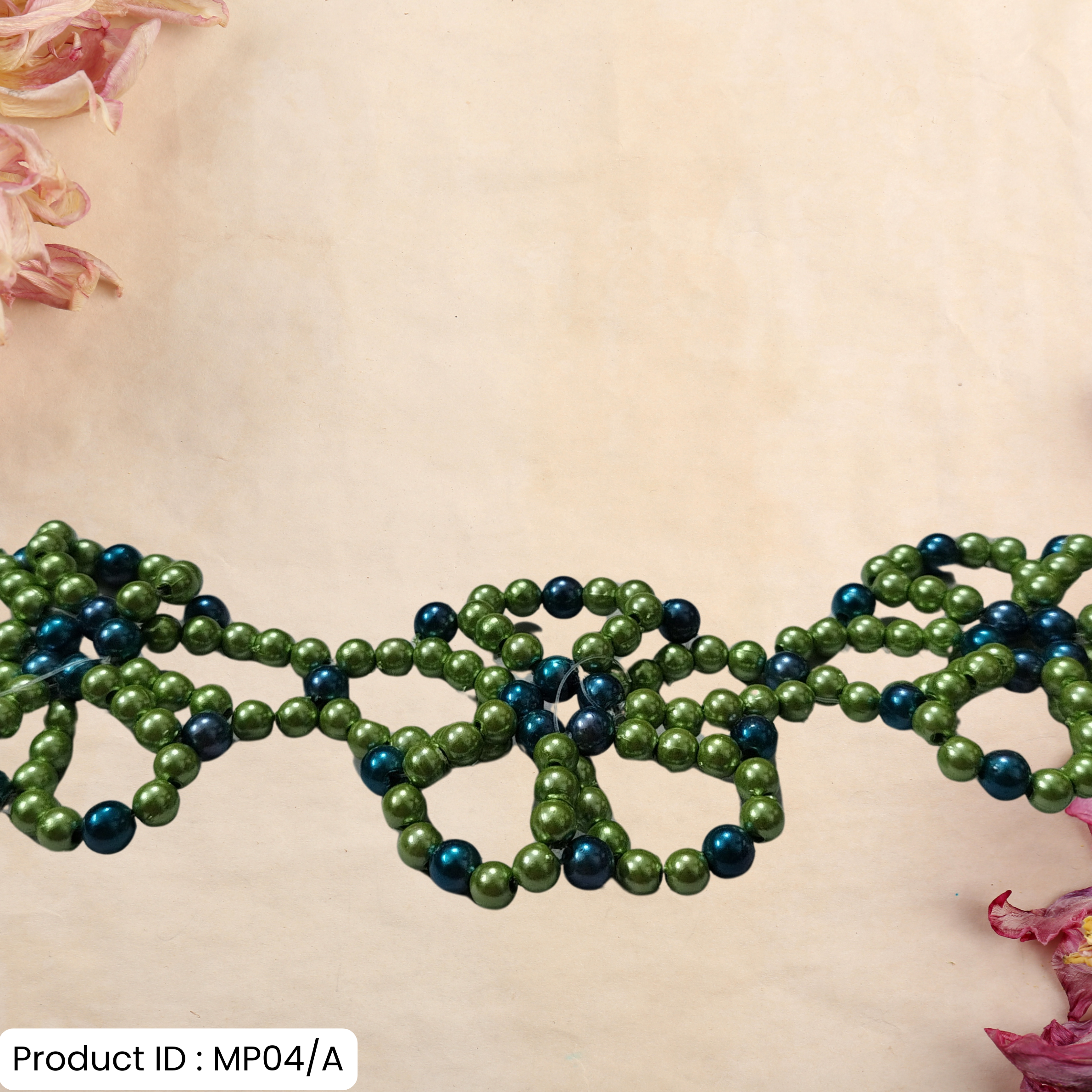 Mahirapi Round Beaded Thali Base (Loop Motif) - Image 4